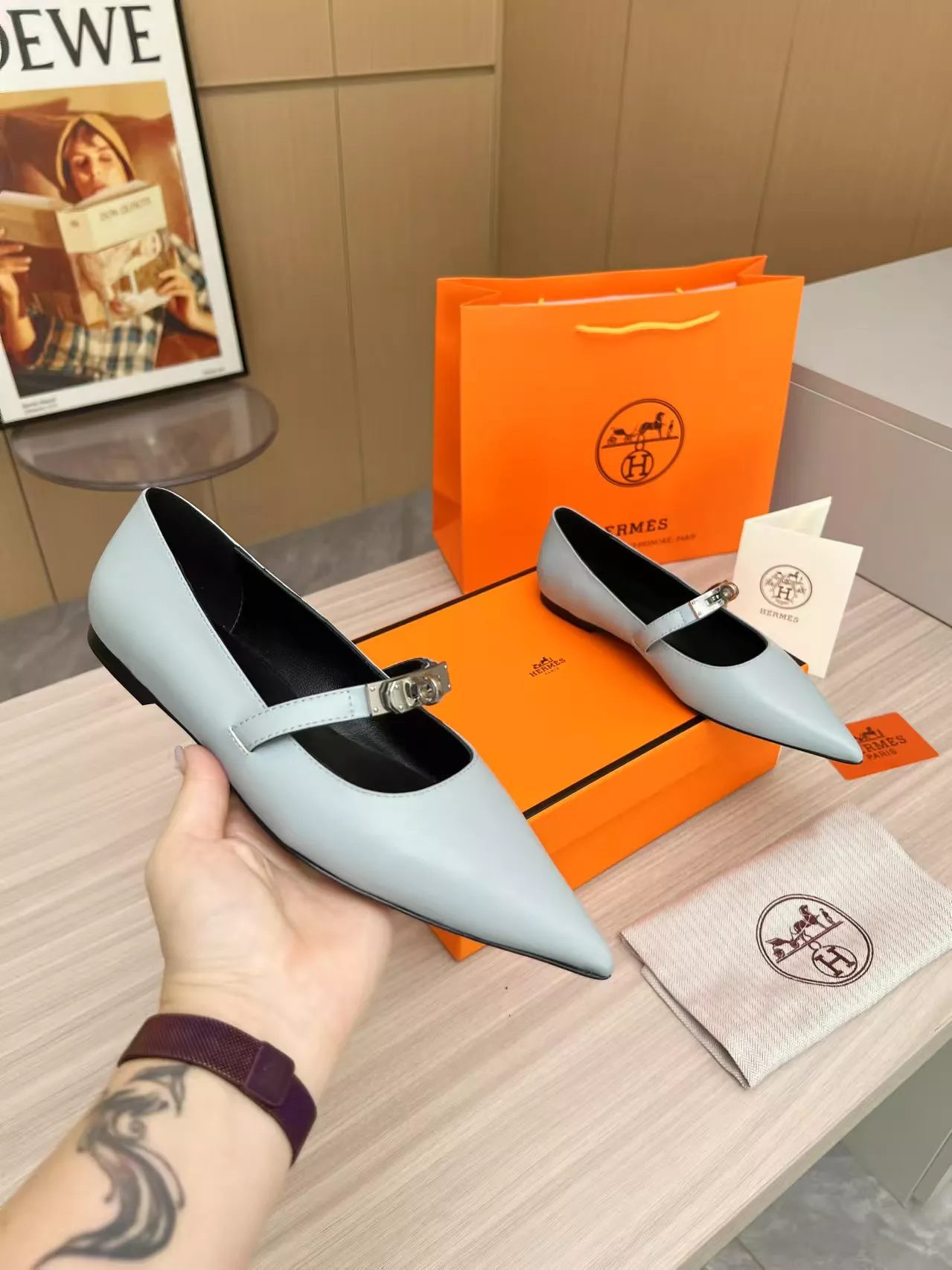 hermes flat chaussures pour femme s_12a30b74